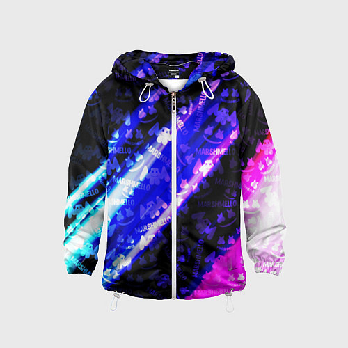 Детская ветровка Marshmello neon steel / 3D-Белый – фото 1
