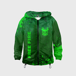 Детская ветровка Free Fire - green gradient вертикально