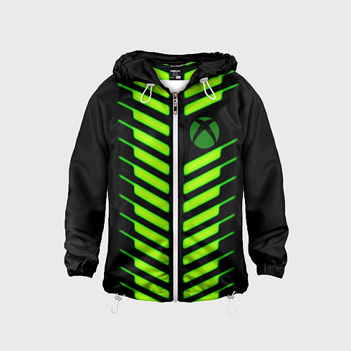 Детская ветровка Xbox green line / 3D-Белый – фото 1