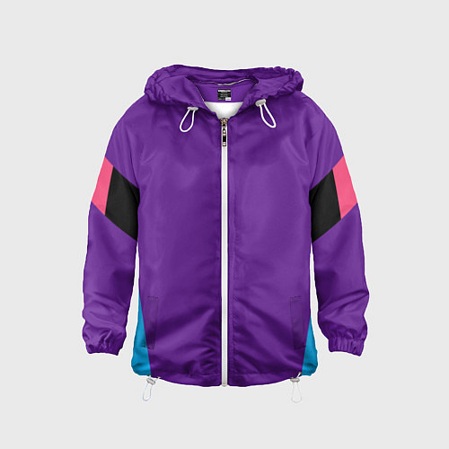 Детская ветровка Стиль 90-х геометрия спортивная / 3D-Белый – фото 1