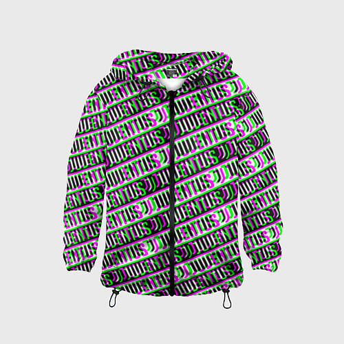 Детская ветровка Juventus glitch pattern / 3D-Черный – фото 1