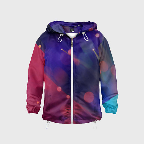 Детская ветровка Абстракция - брызги / 3D-Белый – фото 1