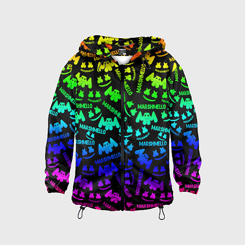 Детская ветровка Marshmello neon steel pattern / 3D-Черный – фото 1