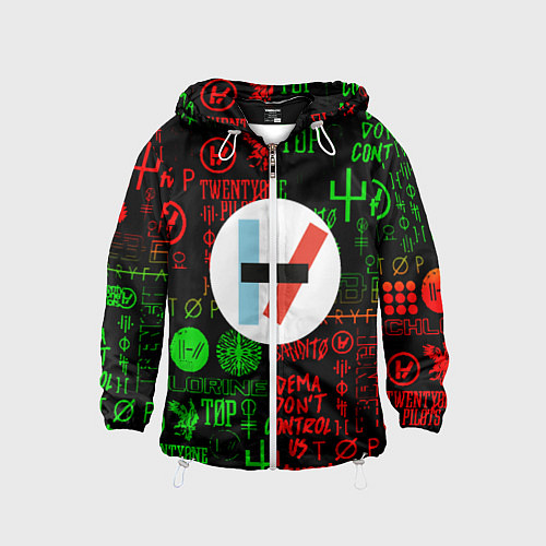 Детская ветровка Twenty one pilots music steel / 3D-Белый – фото 1