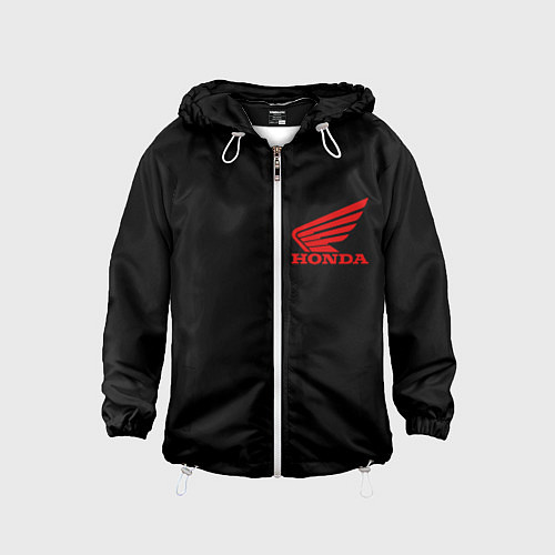 Детская ветровка Honda red logo auto steel / 3D-Белый – фото 1