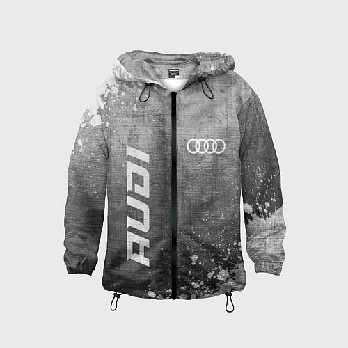 Детская ветровка Audi - grey gradient вертикально / 3D-Черный – фото 1