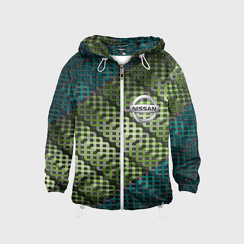 Детская ветровка Nissan авто текстура узор / 3D-Белый – фото 1