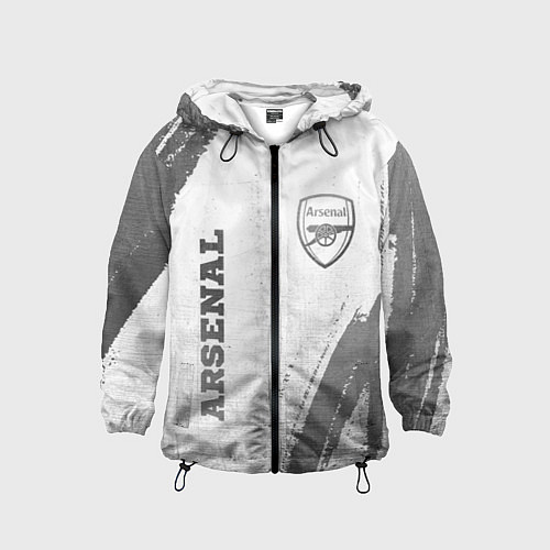 Детская ветровка Arsenal - white gradient вертикально / 3D-Черный – фото 1