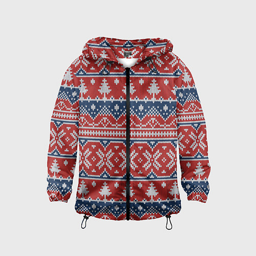 Детская ветровка New year pattern / 3D-Черный – фото 1