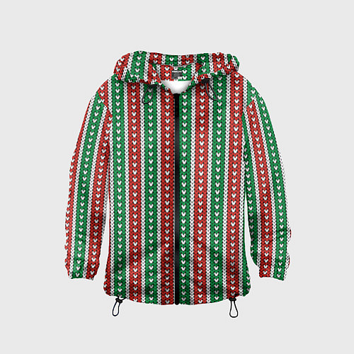 Детская ветровка Knitted pattern / 3D-Черный – фото 1