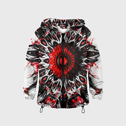 Детская ветровка Красная сюрреалистичная абстракция