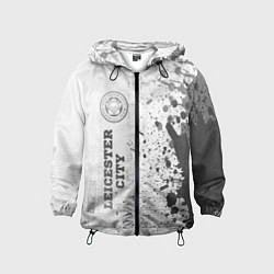 Ветровка с капюшоном детская Leicester City - white gradient по-вертикали, цвет: 3D-черный