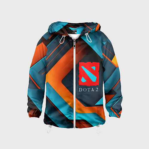 Детская ветровка Dota 2 абстракция из линий / 3D-Белый – фото 1