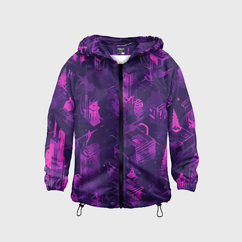 Детская ветровка Неоновый городок / 3D-Черный – фото 1