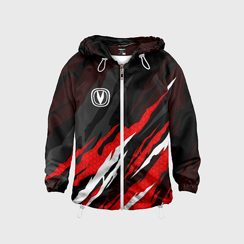 Детская ветровка Changan - красные языки / 3D-Белый – фото 1