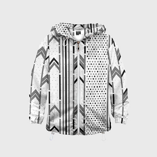 Детская ветровка Закулисье чёрно-белое / 3D-Белый – фото 1