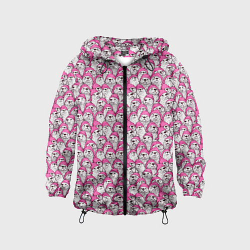 Детская ветровка Выдры новогодние / 3D-Черный – фото 1