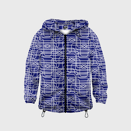 Детская ветровка Паттерн с трубопроводом и узлами / 3D-Черный – фото 1