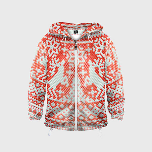 Детская ветровка Новогодняя шкура змеи / 3D-Белый – фото 1