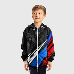 Ветровка с капюшоном детская Россия - абстракция, цвет: 3D-белый — фото 2