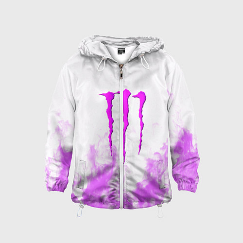 Детская ветровка Monster energy neon flame / 3D-Белый – фото 1
