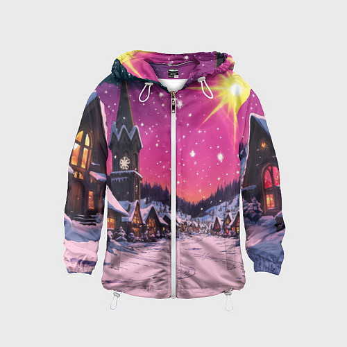 Детская ветровка Закат рождества / 3D-Белый – фото 1