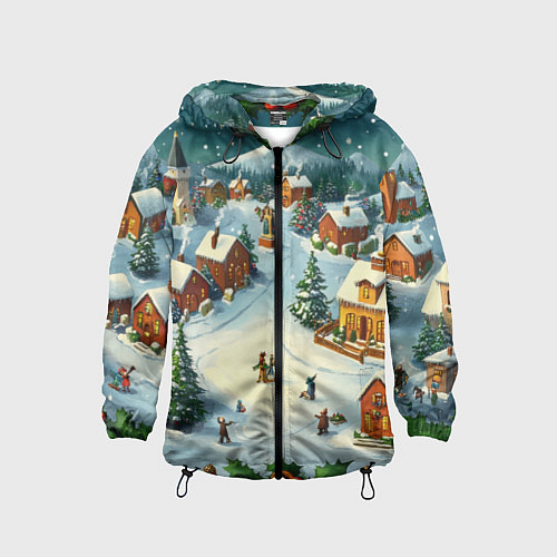 Детская ветровка Каникулы нового года / 3D-Черный – фото 1