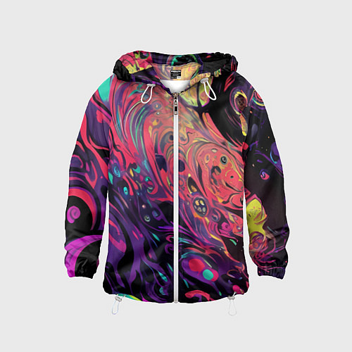 Детская ветровка Интерференционные цвета / 3D-Белый – фото 1