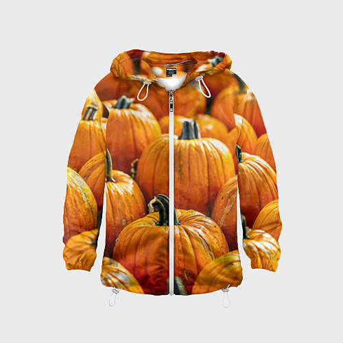 Детская ветровка Много тыкв / 3D-Белый – фото 1
