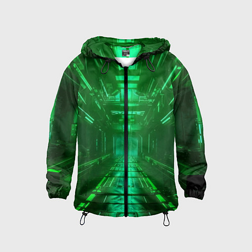 Детская ветровка Зелёный коридор / 3D-Черный – фото 1
