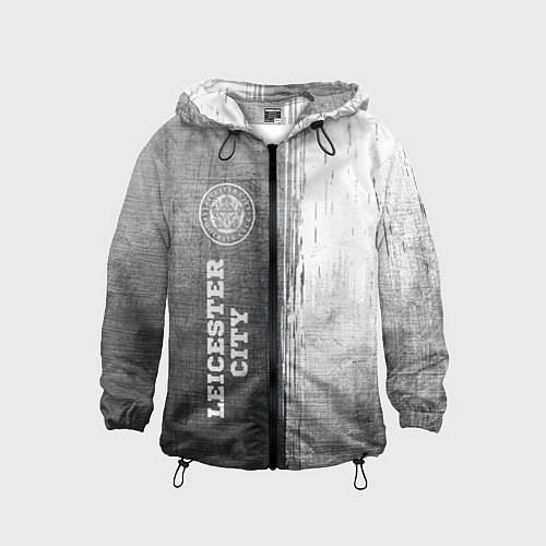 Детская ветровка Leicester City - grey gradient по-вертикали / 3D-Черный – фото 1