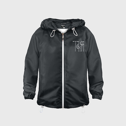 Детская ветровка Таня вязью - белая надпись / 3D-Белый – фото 1