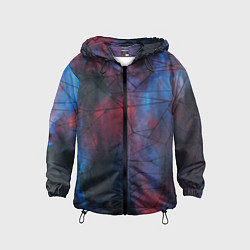 Ветровка с капюшоном детская Космическая паутина, цвет: 3D-черный