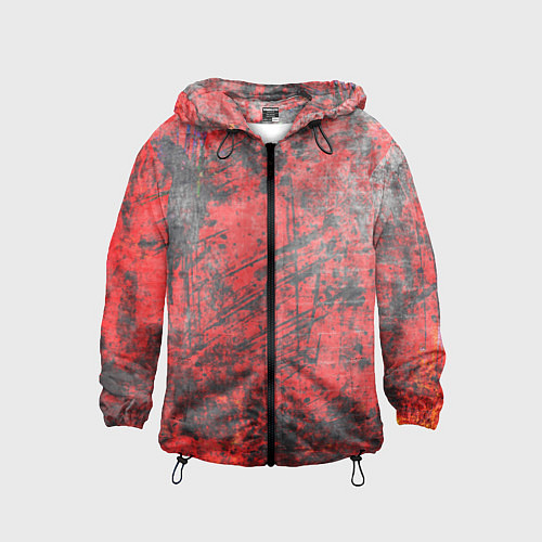 Детская ветровка Абстракция - grunge vibe / 3D-Черный – фото 1