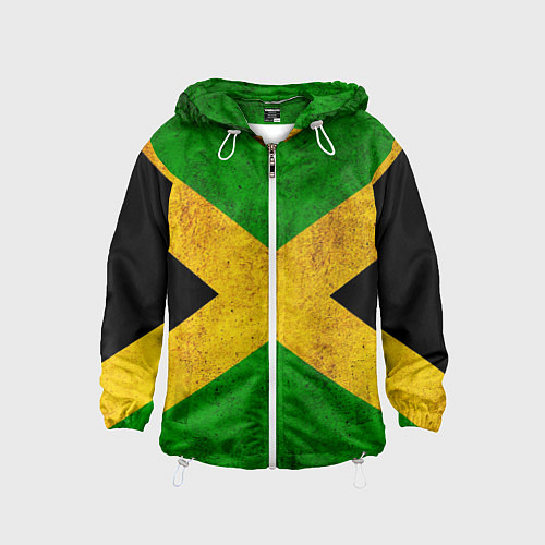 Детская ветровка Jamaica flag / 3D-Белый – фото 1