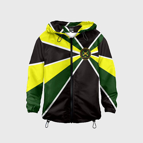 Детская ветровка Мотострелковые войска: шеврон без текста / 3D-Черный – фото 1