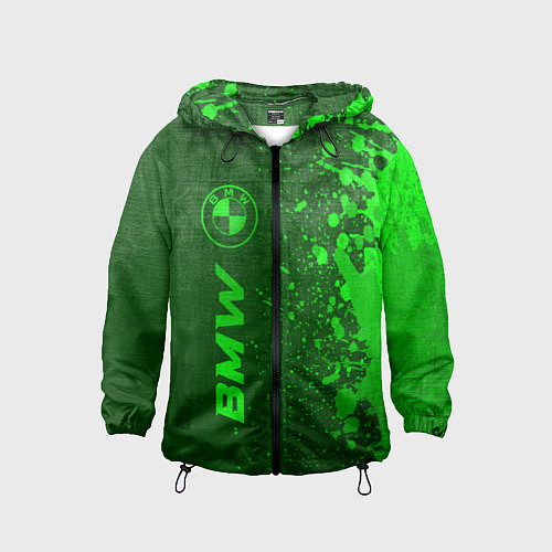 Детская ветровка BMW - green gradient по-вертикали / 3D-Черный – фото 1