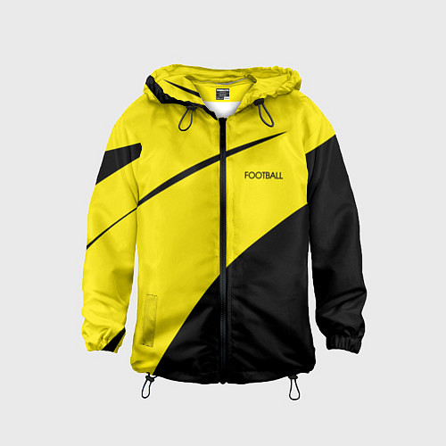 Детская ветровка Football жёлто-чёрный двуцветный / 3D-Черный – фото 1