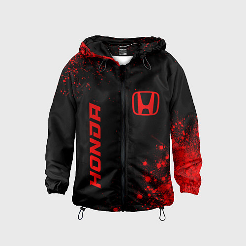 Детская ветровка Honda - red gradient вертикально / 3D-Черный – фото 1
