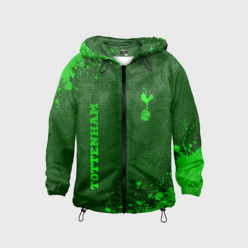 Детская ветровка Tottenham - green gradient вертикально / 3D-Черный – фото 1