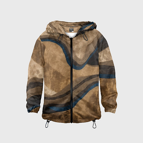 Детская ветровка Песочная абстракция / 3D-Черный – фото 1