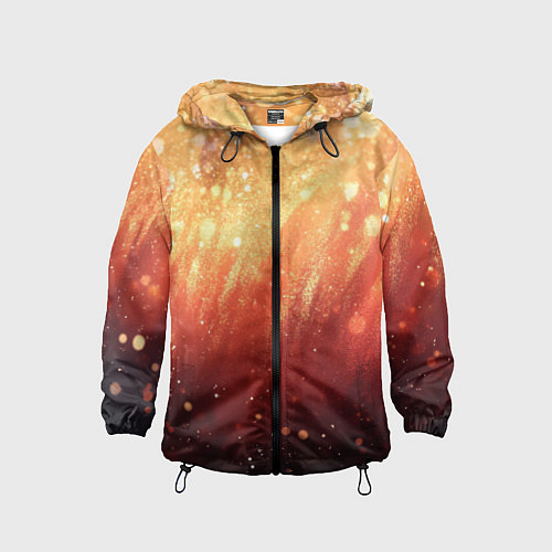 Детская ветровка Желто-красная текстура блестящая / 3D-Черный – фото 1