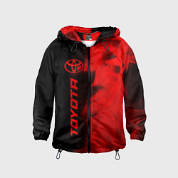 Ветровка с капюшоном детская Toyota - red gradient по-вертикали, цвет: 3D-черный