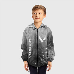 Ветровка с капюшоном детская Valorant - grey gradient вертикально, цвет: 3D-черный — фото 2