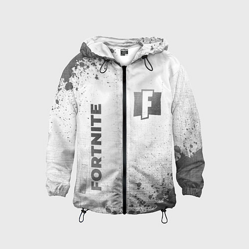 Детская ветровка Fortnite - white gradient вертикально / 3D-Черный – фото 1