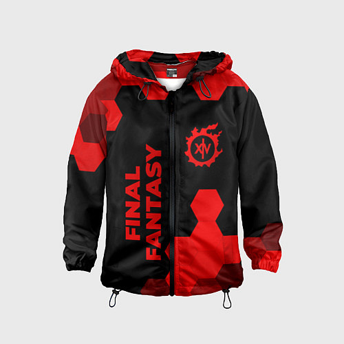 Детская ветровка Final Fantasy - red gradient вертикально / 3D-Черный – фото 1