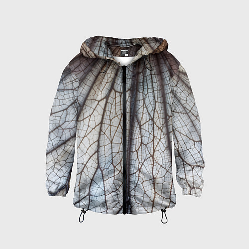 Детская ветровка Прожилки растения / 3D-Черный – фото 1