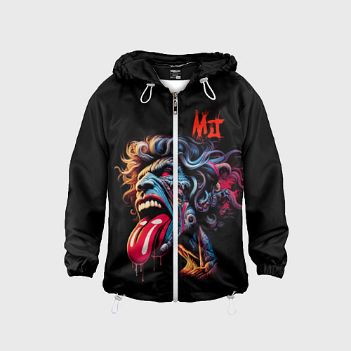 Детская ветровка Mick Jagger - Rolling Stones / 3D-Белый – фото 1