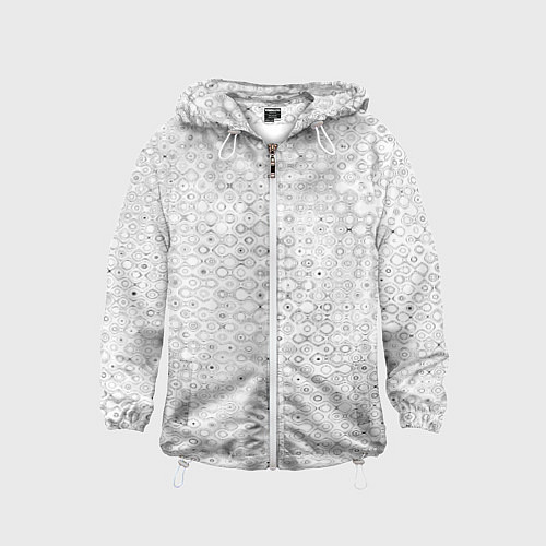 Детская ветровка Белый с абстрактным узором / 3D-Белый – фото 1