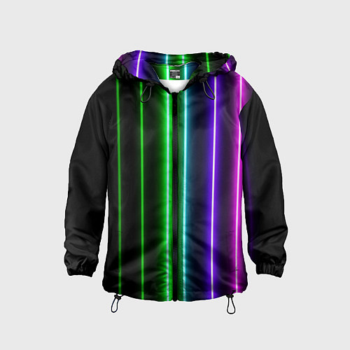 Детская ветровка Neon lines / 3D-Черный – фото 1